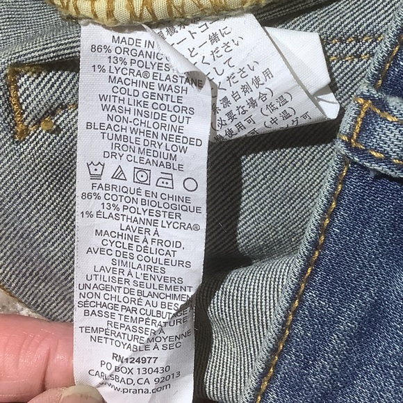 prAna London Jean Womens Size 8 / 29 Slim Tapered Leg Stretch Denim - Picture 5 of 10